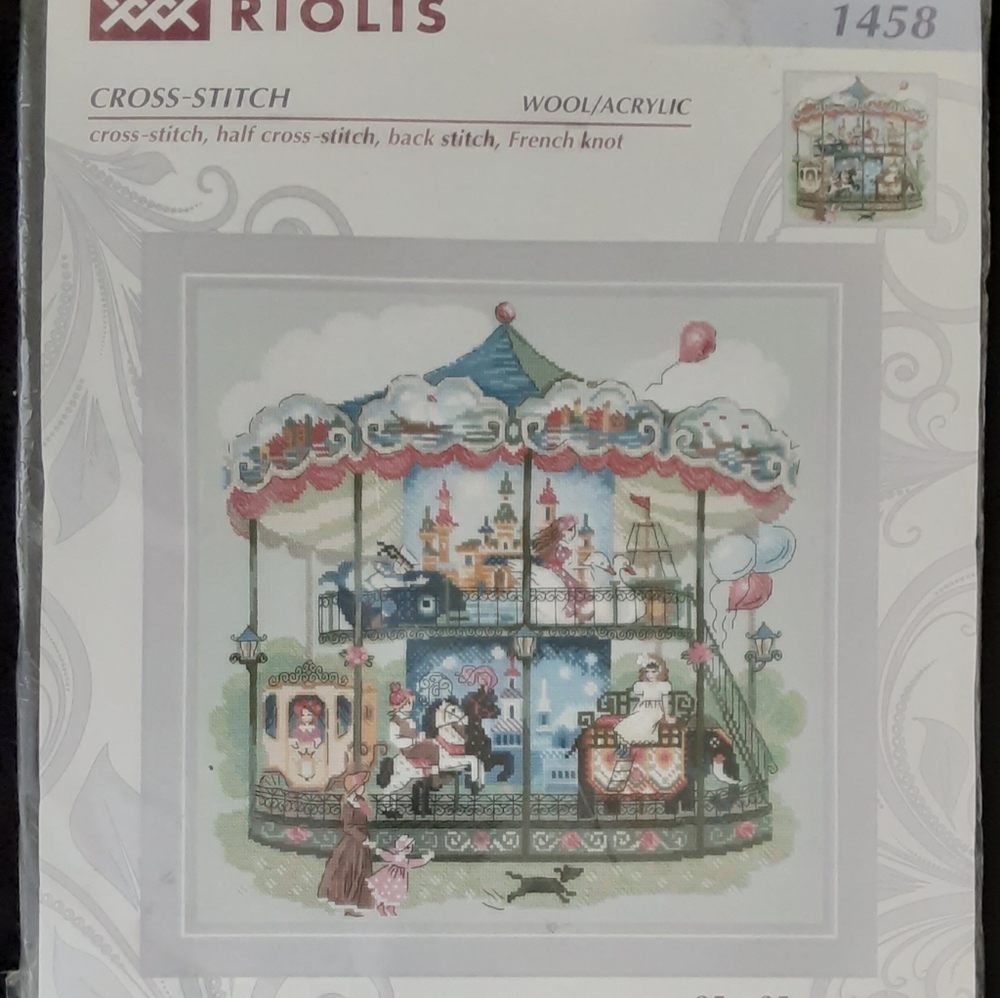 NWT Cross stitch Carousel